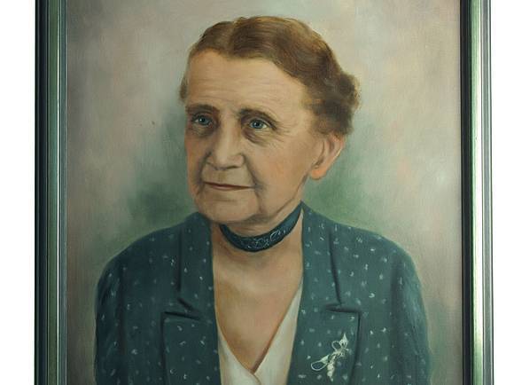 Das gemalte Porträt von Luise Klein.
