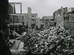 Elisabethenstraße 68-70 nach Bombenangriff 1944