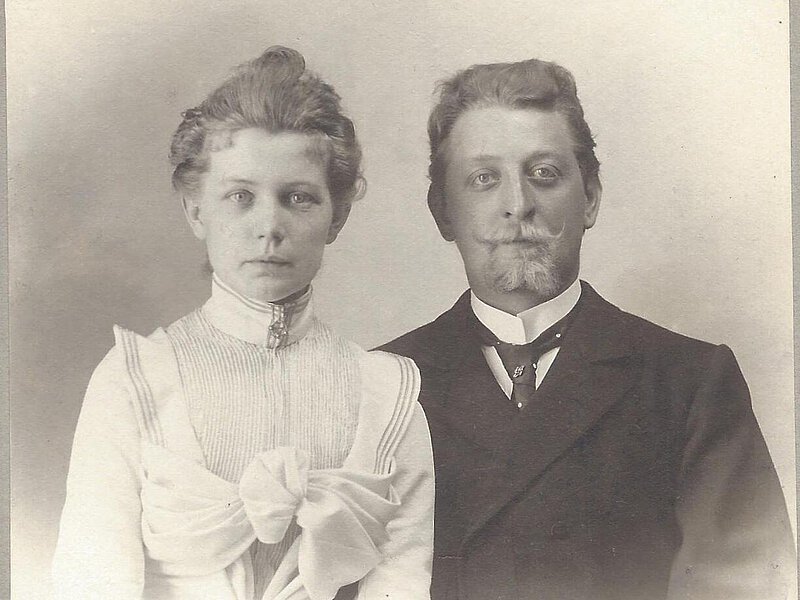 Luise Hager und Philipp Klein kurz vor ihrer Hochzeit 1901.