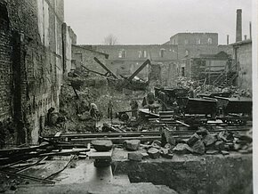 Elisabethenstraße 68-70 nach Bombenangriff