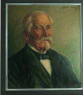 Ein gemaltes Porträt von Wilhelm Klein.
