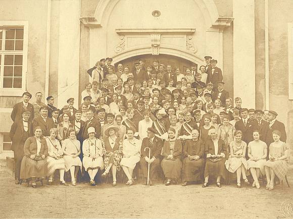 Gruppenbild der Studentenverbindung Rugia, ca. 1925. 