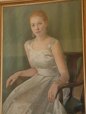 Die junge Luisa Nothhelfer-Haldy in Öl. 