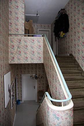 Das Treppenhaus der Wohnung "Nothhelfer" war ein Charakteristikum für die Besonderheit der Studenten-WGs in den Kleinschen Höfen. 