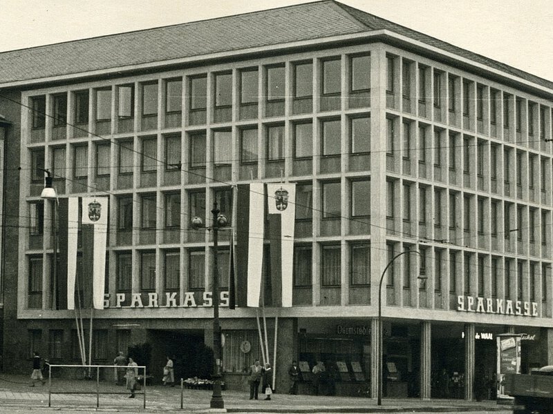 Sparkasse in der Rheinstraße in Darmstadt
