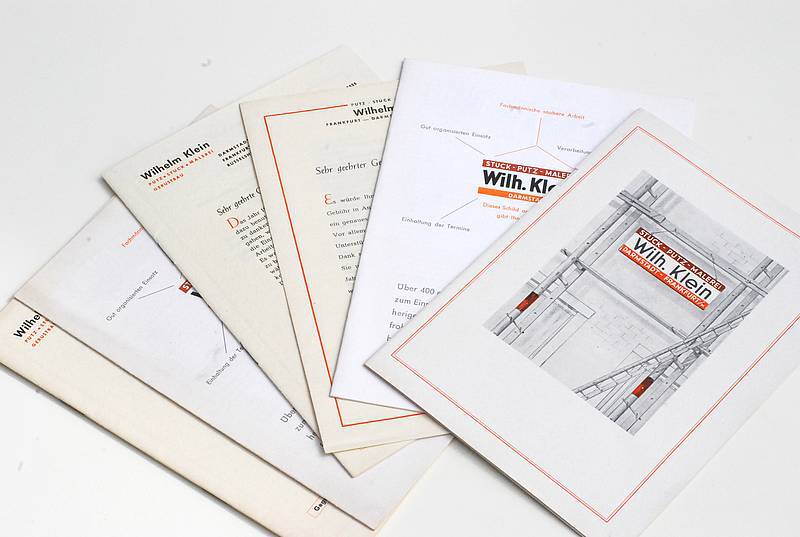 Firmenbroschüren aus den 50er Jahren.