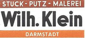 Das Logo, mit dem die Firma Klein in ganz Darmstadt bekannt wurde. Es wurde Anfang der 50er Jahre entworfen und 40 Jahre lang zum Firmensymbol.