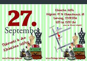 Ein Plakat kündet von einer der vielen Kulturveranstaltungen in den Kleinschen Höfen.