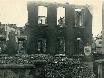 Elisabethenstraße 68 nach Bombenangriff 1944